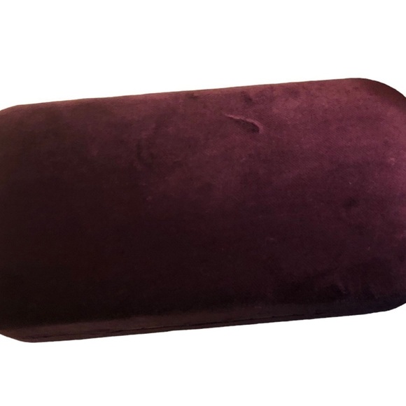 Gucci Purple Velvet Hinged Hard Shell Sunglass Case Yellow Velvet Lining 7X4 - Picture 5 of 6